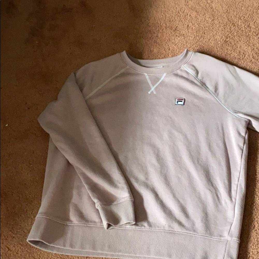 Pink/purple FILA crew neck sweater